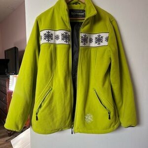 Lime Green Snowflake Ski Jacket